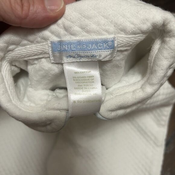 Janie And Jack Layette Quilted One Piece Baby Boy 6-9 M White Cars - Picture 3 of 7